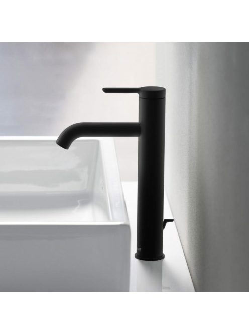 Duravit C.1 matt fekete magasított mosdócsaptelep, automata