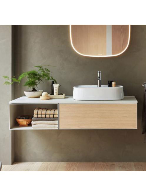 Duravit Zencha jobbos alsószekrény 130, dió fiókrendezővel,,