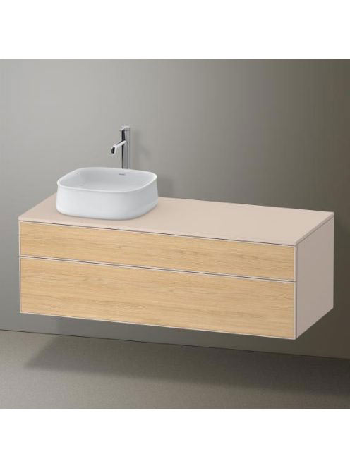 Duravit Zencha balos alsószekrény 130, tölgy fiókrendezővel,