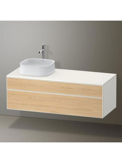 Duravit Zencha balos alsószekrény 130, tölgy fiókrendezővel,