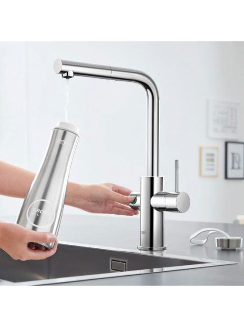 Grohe Blue Home kihúzható fejes konyhai csaptelep, kezdő kés