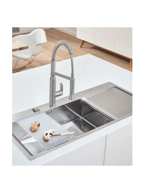 Grohe K1000 Rozsdamentes acél mosogatótálca 1160x520 csepegt