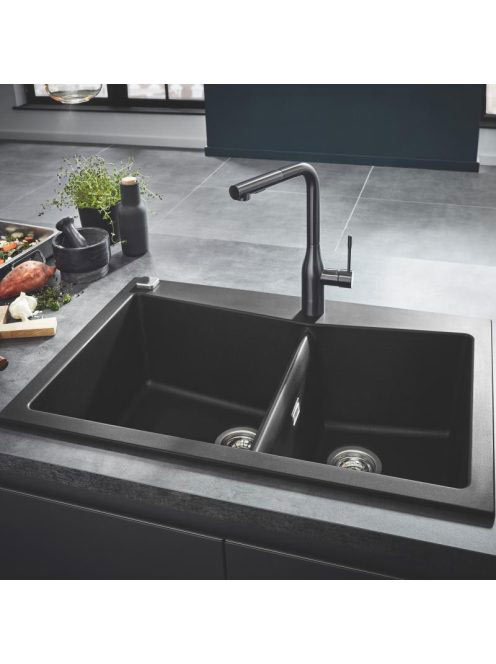 Grohe K700 Kompozit mosogatótálca 838x560 mm, gránit fekete