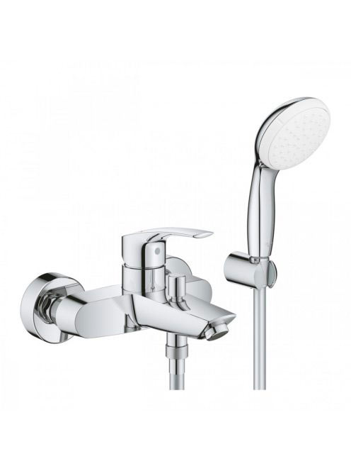Grohe Eurosmart egykaros kádcsaptelep zuhanyszettel, króm 33