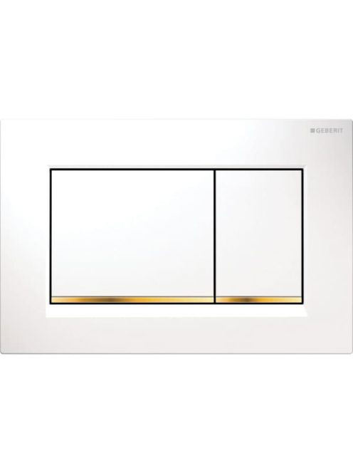 Geberit Sigma30 nyomólap fehér/aranyozott/fehér 115883KK1 (1