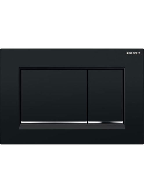 Geberit Sigma30 nyomólap fényes fekete/fényes króm/fényes fe