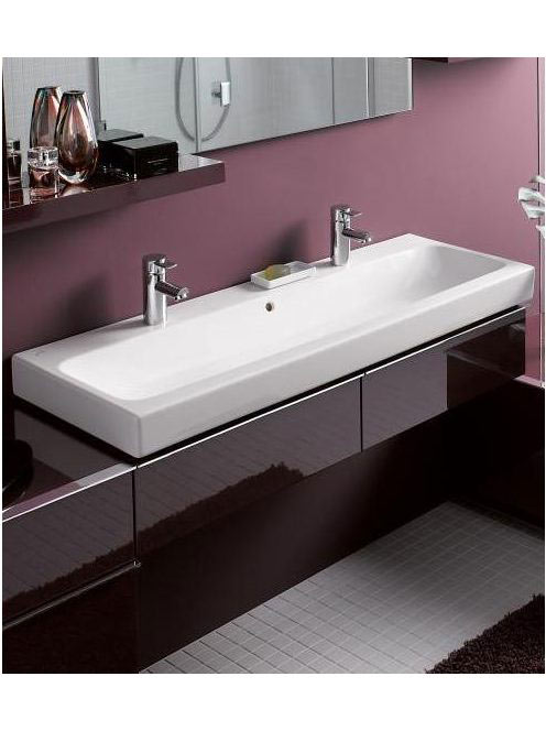 Geberit iCon 120cm kerámia mosdó, 2 nyitott csaplyukkal 1240