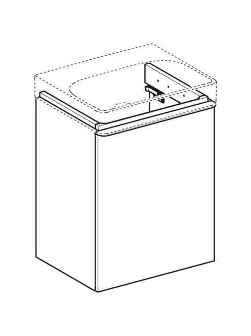Geberit Smyle Square alsó szekrény kézmosóhoz ajtóval 49,2x4