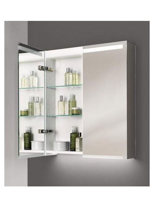 Geberit Option 60cm tükrös szekrény világítással, két ajtóva