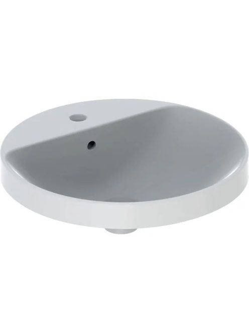 Geberit VariForm kerek beépíthető mosdó 48 cm, csaplyuk-pere