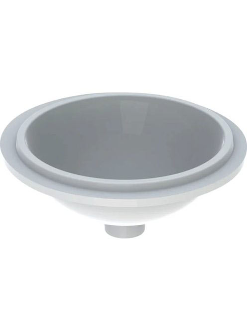 Geberit VariForm alulról beépíthető kerek mosdó 39 cm, túlfo