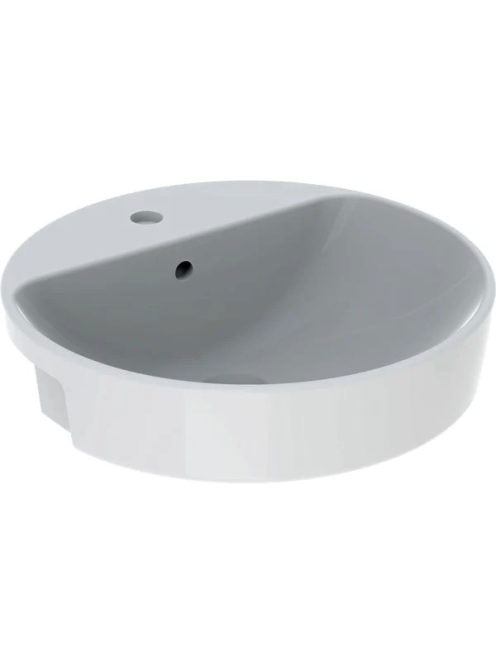 Geberit VariForm félig beépíthető kerek mosdó 50 cm, túlfoly