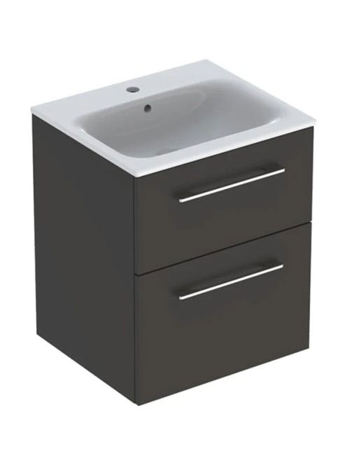 Geberit Selnova Square 2 fiókos mosdószekrény 55 cm, keskeny