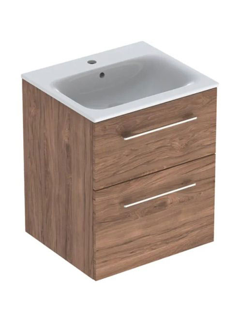 Geberit Selnova Square 2 fiókos mosdószekrény 55 cm, keskeny