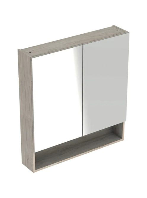 Geberit Selnova Square 2 ajtós tükrös szekrény 78,8x85 cm, v