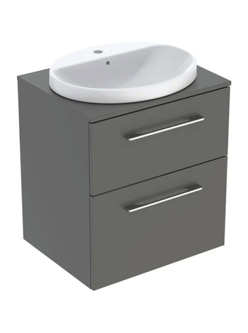 Geberit Selnova Square Set mosdószekrény mosdóval 59x70 cm,