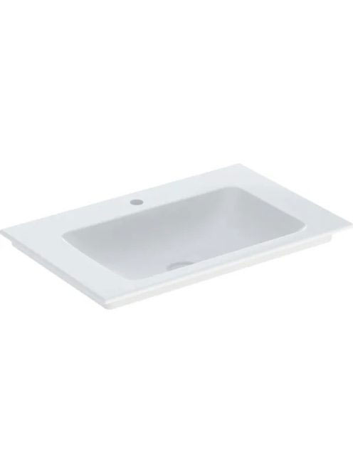 Geberit One beépíthető mosdó 75x48 cm csaplyukkal, túlfolyó