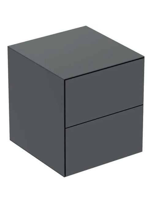 Geberit One oldalsó szekrény két fiókkal 45x47 cm, matt feke