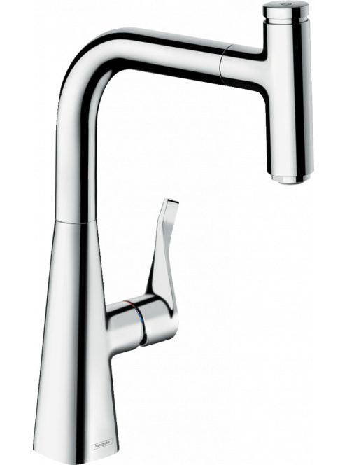 Hansgrohe Metris Select króm konyhai csaptelep 240, kihúzható zuhanyfejjel 14857000