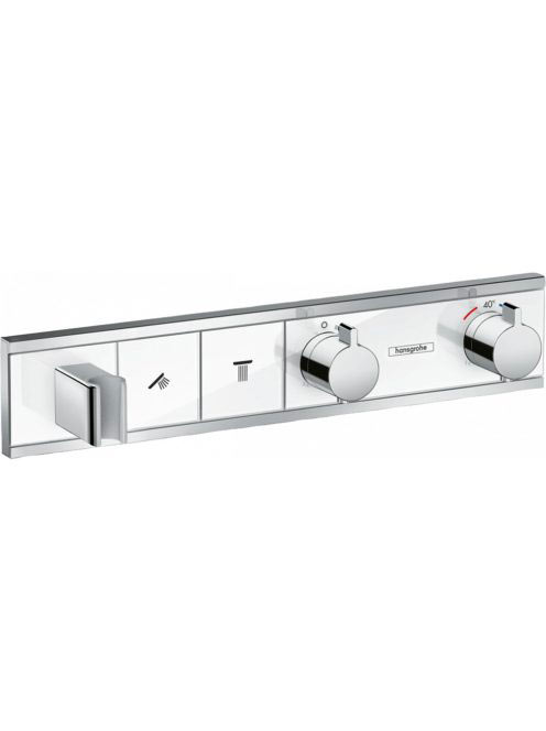 Hansgrohe RainSelect termosztát falsík alatti szereléshez, 2 fogyasztóhoz, króm/fehér 15355400