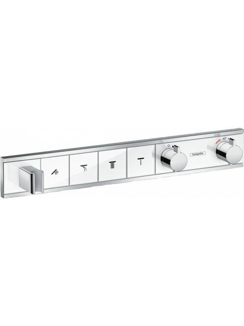 Hansgrohe RainSelect falsík alatti termosztátos csaptelep 4 fogyasztóhoz, króm/fehér 15357400