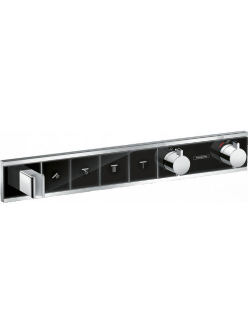 Hansgrohe RainSelect falsík alatti termosztátos csaptelep 4 fogyasztóhoz, króm/fekete 15357600