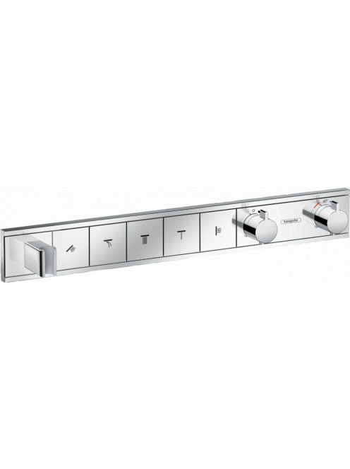 Hansgrohe RainSelect termosztátos zuhanycsaptelep, 5 fogyasztóhoz, króm 15358000