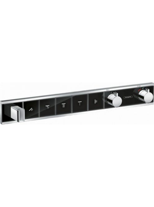 Hansgrohe RainSelect termosztátos zuhanycsaptelep 5 fogyasztóhoz, króm/fekete 15358600