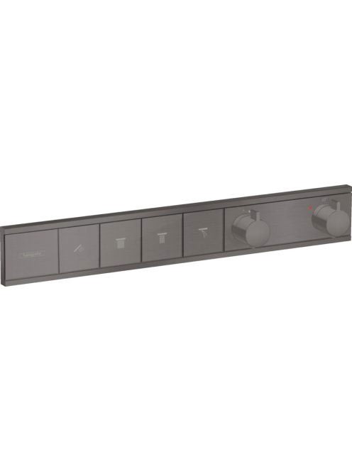 Hansgrohe RainSelect szálcsiszolt fekete/króm termosztát falsík alatti szereléshez 15382340
