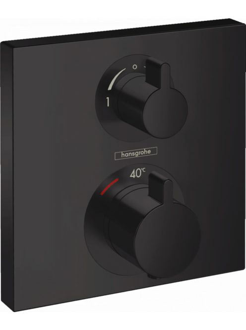 Hansgrohe Ecostat Square matt fekete falsík alatti termosztátos csaptelep 2 fogyasztóhoz 15714670