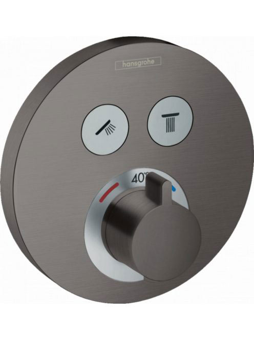 Hansgrohe ShowerSelect S termosztátos csaptelep, szálcsiszolt fekete króm 15743340