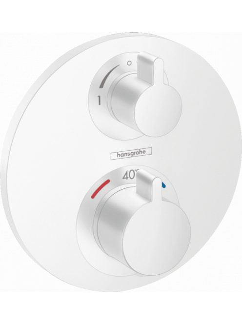 Hansgrohe Ecostat S matt fehér falsík alatti termosztátos csaptelep 2 fogyasztóhoz 15758700