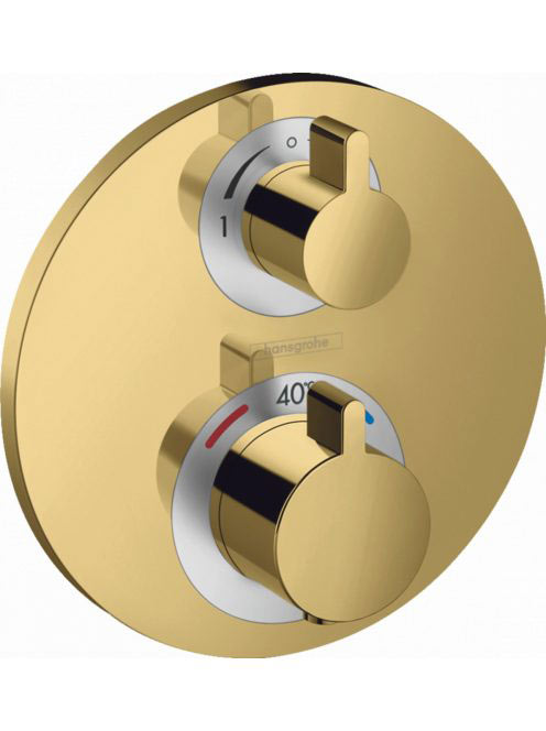 Hansgrohe Ecostat S polírozott arany hatású falsík alatti termosztátos csaptelep 2 fogyasztóhoz 15758990
