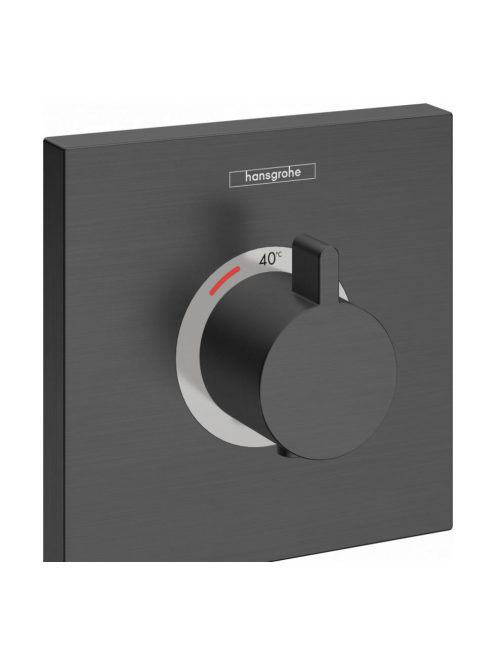 Hansgrohe ShowerSelect Highflow termosztát falsík alatti szereléshez, szálcsiszolt fekete króm 15760340