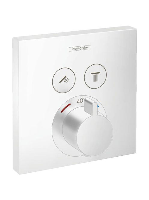 Hansgrohe ShowerSelect 2 fogyasztós matt fehér termosztát falsík alatti szereléshez 15763700