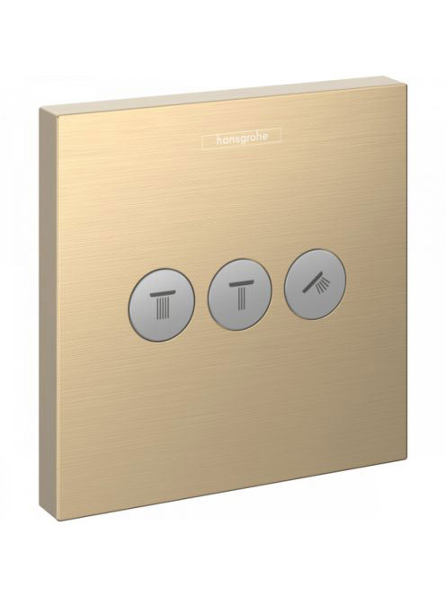 Hansgrohe ShowerSelect elzáró- és váltószelep falsík alatti szereléshez 3 fogyasztóhoz, szálcsiszolt bronz 15764140
