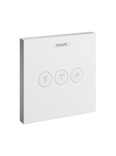 Hansgrohe ShowerSelect elzáró- és váltószelep falsík alatti szereléshez 3 fogyasztóhoz matt fehér 15764700