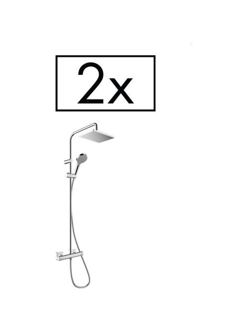 Hansgrohe Vernis Shape Zuhanyrendszer 230, 1 jet, zuhanytermosztáttal, projekt csomag (2 db) króm 26287000