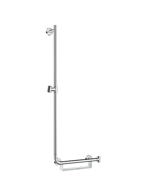 Hansgrohe Unica fehér/króm zuhanyrúd Comfort 110cm bal oldal