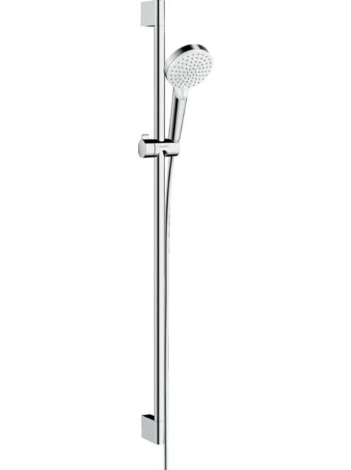 Hansgrohe Crometta zuhanyszett Vario 90 cm-es zuhanyrúddal, EcoSmart, króm/fehér 26538400