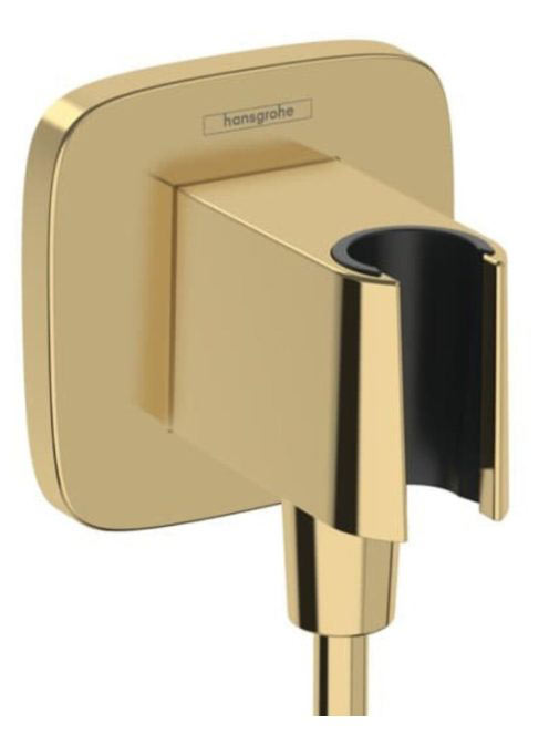 Hansgrohe FixFit Q zuhanytartó fali csatlakozóval, polírozott arany hatású 26887990