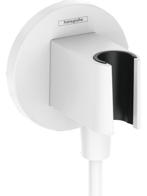 Hansgrohe FixFit Porter S zuhanytartó fali csatlakozóval, matt fehér 26888700