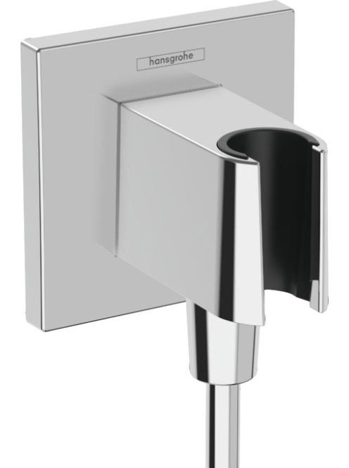 Hansgrohe FixFit E zuhanytartó fali csatlakozóval, króm 26889000