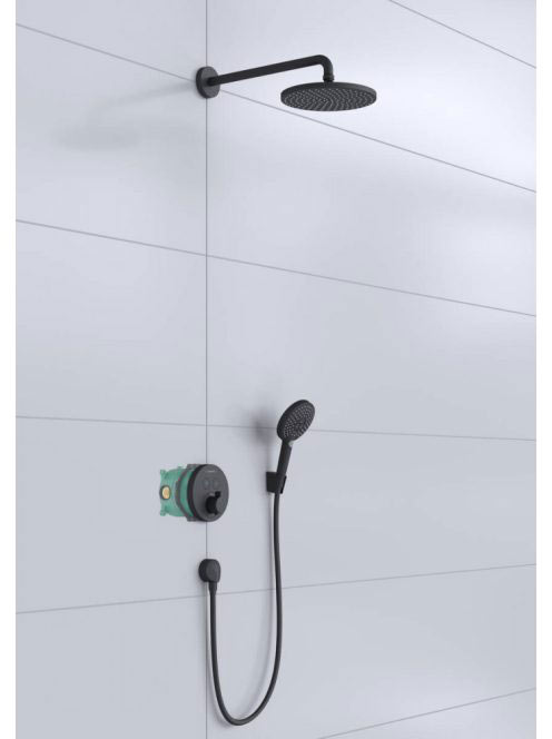 Hansgrohe Raindance S Zuhanyrendszer 240, 1 jet PowderRain és Shower Select S matt fekete 27959670