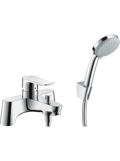 Hansgrohe Metris 2 lyukas peremre szerelhető kádcsaptelep, váltószeleppel és zuhanyszettel 31422000