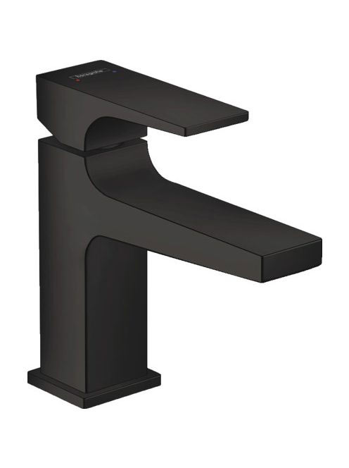 Hansgrohe Metropol 100 mosdócsaptelep matt fekete push-open lefolyóval, kézmosókhoz 32500670