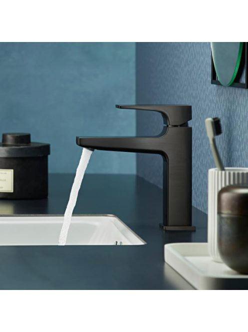 Hansgrohe Metropol mosdócsaptelep szálcsiszolt fekete/króm push-open lefolyóval 110 32507340