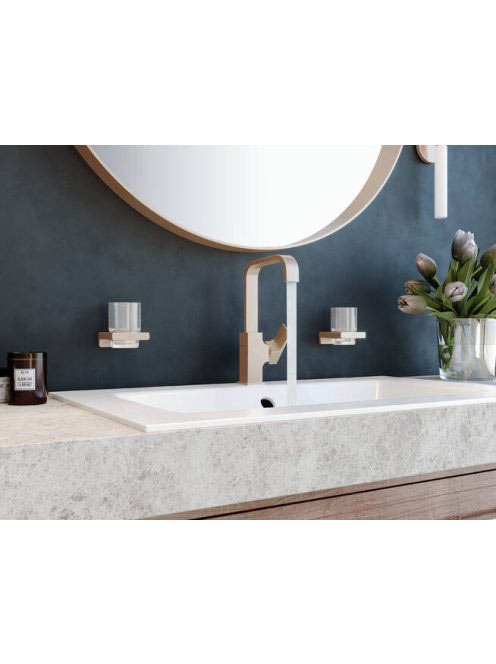 Hansgrohe Metropol 230 mosdócsaptelep szálcsiszolt bronz, push-open lefolyóval 32511140