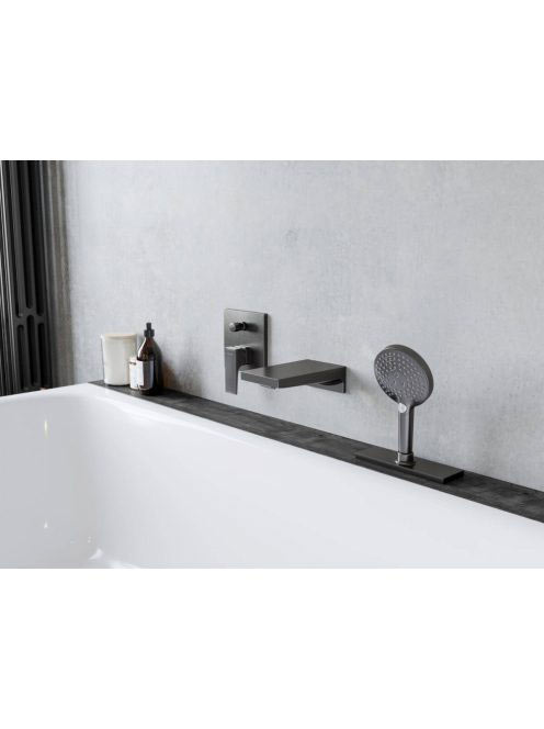 Hansgrohe Metropol szálcsiszolt fekete/króm kádtöltő 32543340