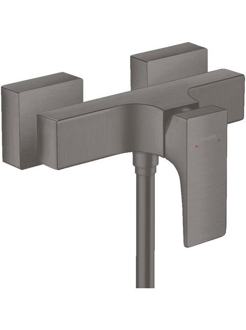 Hansgrohe Metropol falsíkon kívüli szálcsiszolt fekete/króm zuhanycsaptelep 32560340